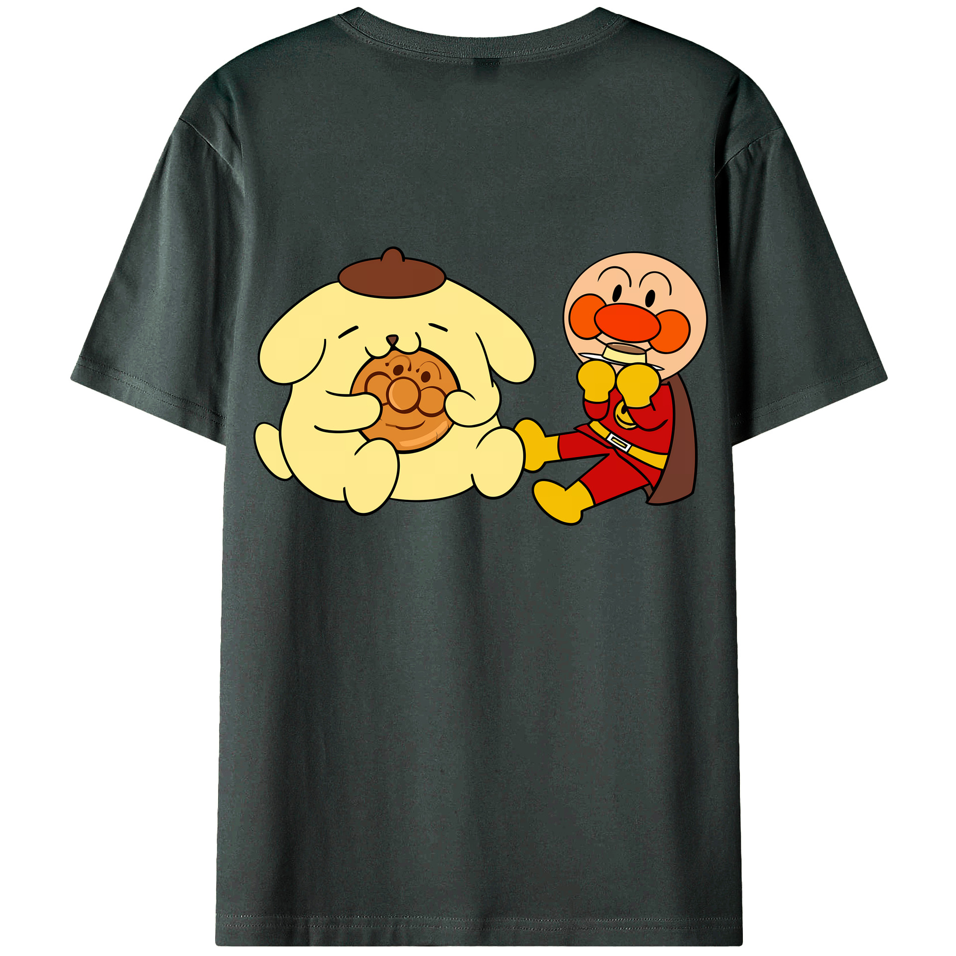 （画像用） アンパンマン Anpanman 綿100％ メンズ半袖Tシャツ（バックプリント） 通気性